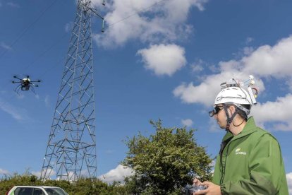 Detalle del funcionamiento del dron. IBERDROLA