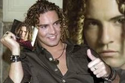 David Bisbal, durante la rueda de prensa que ofreció ayer para presentar su nuevo disco, «Bulería»