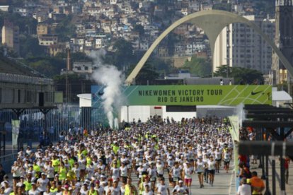 Un maratón de mujeres celebrado en el Sambódromo de Río el paso mes de abril.