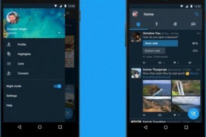Una pantalla más oscura cuidará de los ojos de los tuiteros nocturnos.