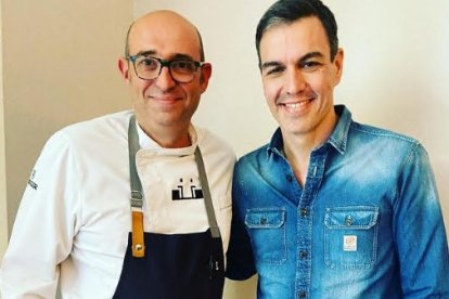 Juanjo Cocinandos y Pedro Sánchez. IG COCINANDOS