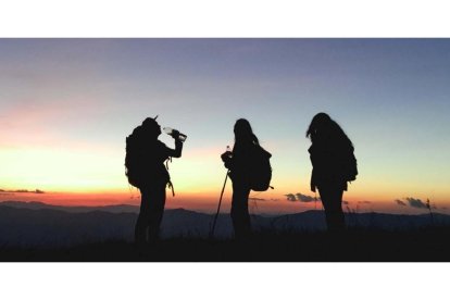 Peregrinos en el Camino de Santiago.