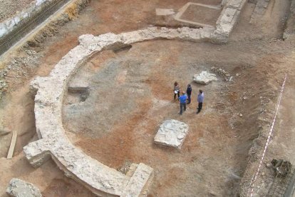 La Comisión de Patrimonio planteará a Fomento que se conserve parte de los restos de la basílica que recoge esta imagen.