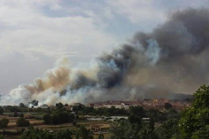 El indencio llega a Alcañiz por el barrio de Capuchinos.