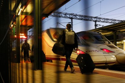 Un AVE y un Alvia, en la estación leonesa. FERNANDO OTERO