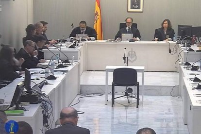 Un momento de la celebración del juicio en Madrid. AUDIENCIA NACIONAL