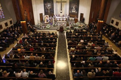 Funeral del hermanos Tomás, celebrado esta tarde en la iglesia de los Maristas.