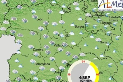 Previsiones para este lunes. AEMET