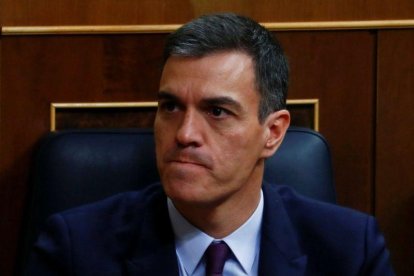 Pedro Sánchez, en el debate de los Presupuestos en el Congreso.