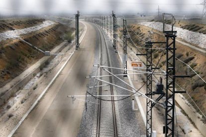 Trazado de la Alta Velocidad de la línea León-Madrid.