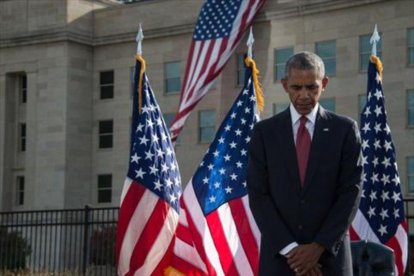 EN EL PENTÁGONO Recogimiento de Obama.