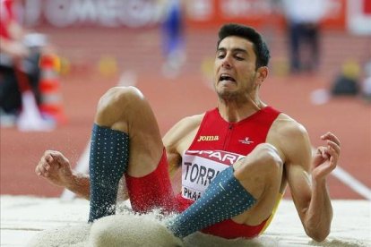 Pablo Torrijos, en uno de sus saltos en Praga.