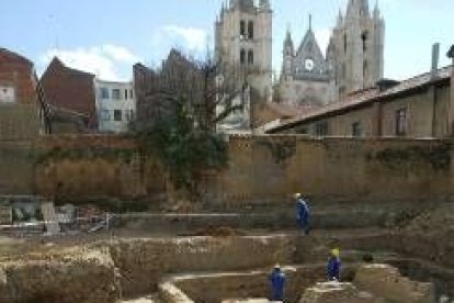 Restos arqueológicos del campamento militar romano «Principia» de la calle San Pelayo