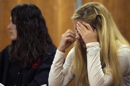 La modelo eslovaca Maria Kukucova, en el juicio.