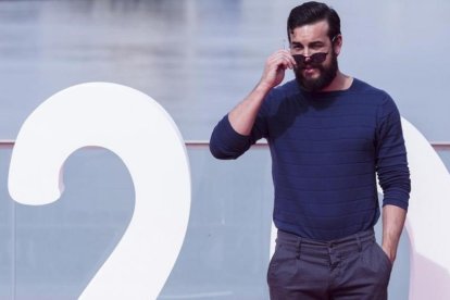 El actor Mario Casas, el viernes en Málaga, donde presentó 'El bar'.