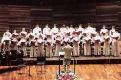 Los Pueri Cantores, en una actuación en el Auditorio de León