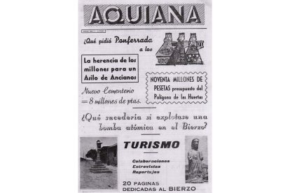 Primer número de ‘Aquiana’. Arriba, Ignacio Fidalgo en 2000. Abajo, detalle censurado.