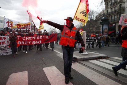 Una de las manifestaciones celebradas con motivo de la reforma de las pensiones.