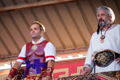 El César y el Caudillo Astur, dos de los personajes centrales de la celebración. ASTURES Y ROMANOS