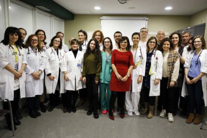 El equipo del Servicio de Medicina Interna del Caule.