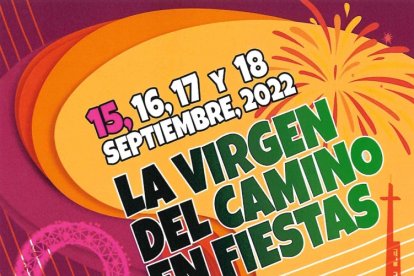 Cartel de las fiestas en La Virgen del Camino. DL