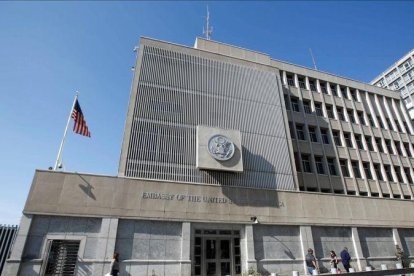 Edificio de la Embajada de EEUU en Tel Aviv.