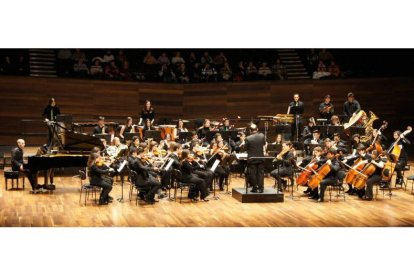 Una formación habitual de la Orquesta Juventudes Musicales-Universidad de León. CAYO GARCÍA