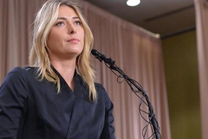 Maria Sharapova, el pasado día 7, cuando anunció que había dado positivo de dopaje.