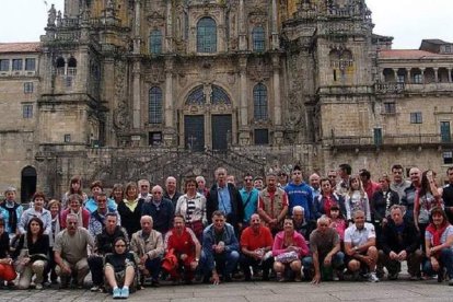 Imagen de archivo de vecinos de La Robla en Santiago de Compostela. DL