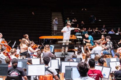 Un momento de los ensayos realizados en el Auditorio. DL