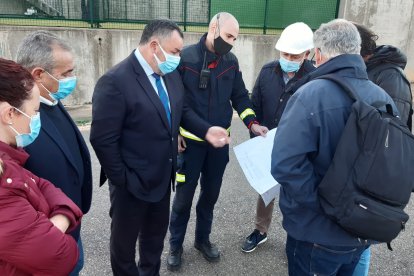 Visita del presidente de la Diputación a las obras del parque de Bomberos de la zona de Astorga. DIPUTACIÓN DE LEÓN