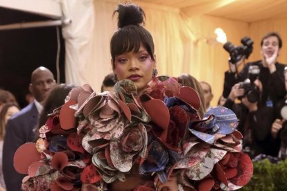 La cantante y diseñadora Rihanna, en la última edición de la gala del Metropolitan Museum de Nueva York.