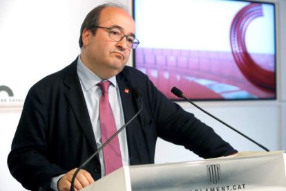 El líder del PSC, Miquel Iceta. TONI ALBIR