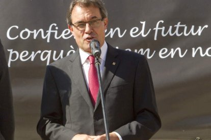 Artur Mas, ayer, en el acto del décimo aniversario del Instituto Guttmann de Badalona.