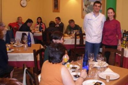 Un momento de la demostración de productos gourmet, ayer en Vega