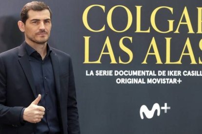 Casillas, en una imagen de archivo, durante la presentación del documental sobre su carrera. J. J. GUILLÉN