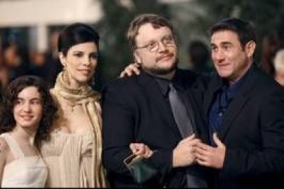 Ivana Baquero, Maribel Verdú, Guillermo del Toro y Sergi López