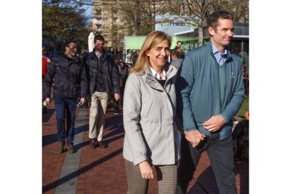 La infanta Cristina e Iñaki Urdangarin, en Vitoria.