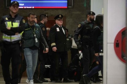 El piloto del vuelo de Air Canada el lunes, en Barajas.