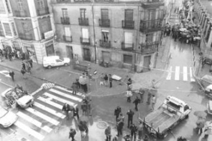 Vista de la calle Ramón y Cajal el 22 de diciembre de 1995, cuando fue asesinado Cortizo.