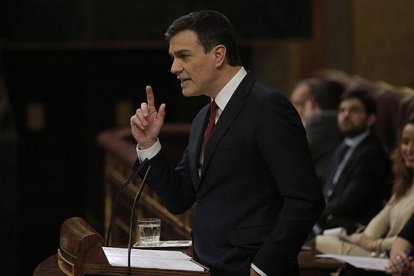 El presidente del Gobierno, Pedro Sánchez