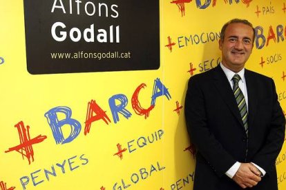 Alfons Godall, en el 2010, durante la presentación de su candidatura a la presidencia del Barça.