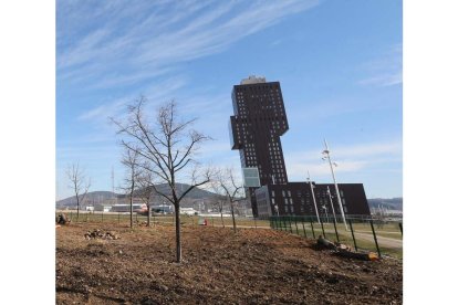 Las obras ampliarán la zona verde del entorno de la torre. LDM