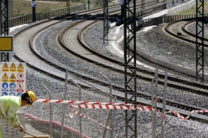 Curva de Angrois, donde se produjo el accidente del tren Alvia, en julio del 2013.