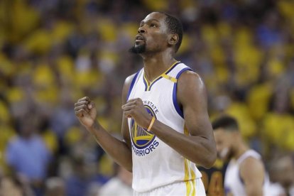 Kevin Durant, en un partido de esta temporada con los Warriors