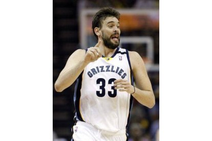 Marc Gasol, durante el partido frente a los Thunder.