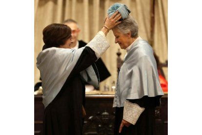 Victoria Camps fue investida doctora honoris causa el pasado mes de mayo en la Universidad de Salamanca. J. M. GARCÍA