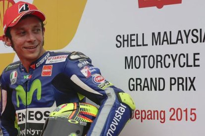 Valentino Rossi, tras la cualificación del GP de Malasia, en el circuito de Sepang.