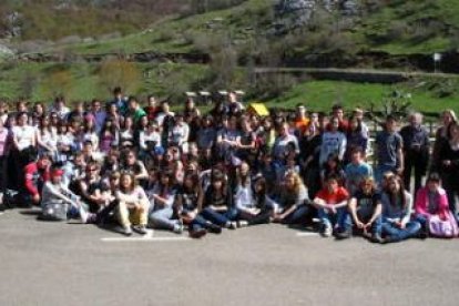 Alumnos de La Anunciata, junto a sus compañeros europeos de intercambio.