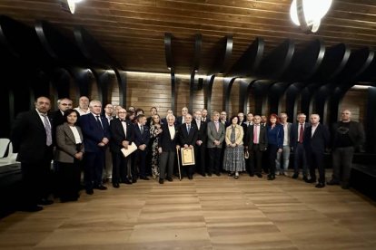 Homenajeados en los actos celebrados el fin de semana en León. DL